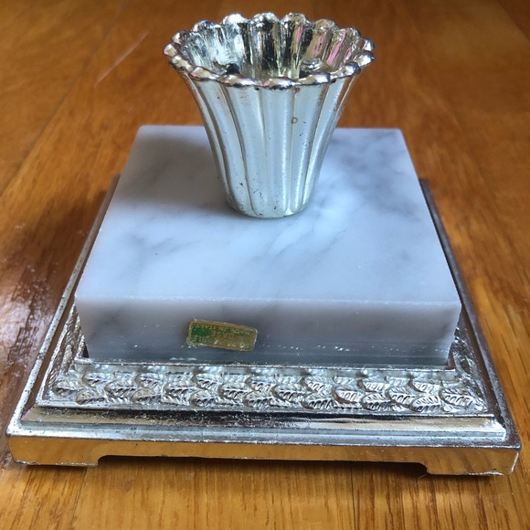 Set of Vintage MCM Italian Marble Candle Holders - Picture 11 of 14